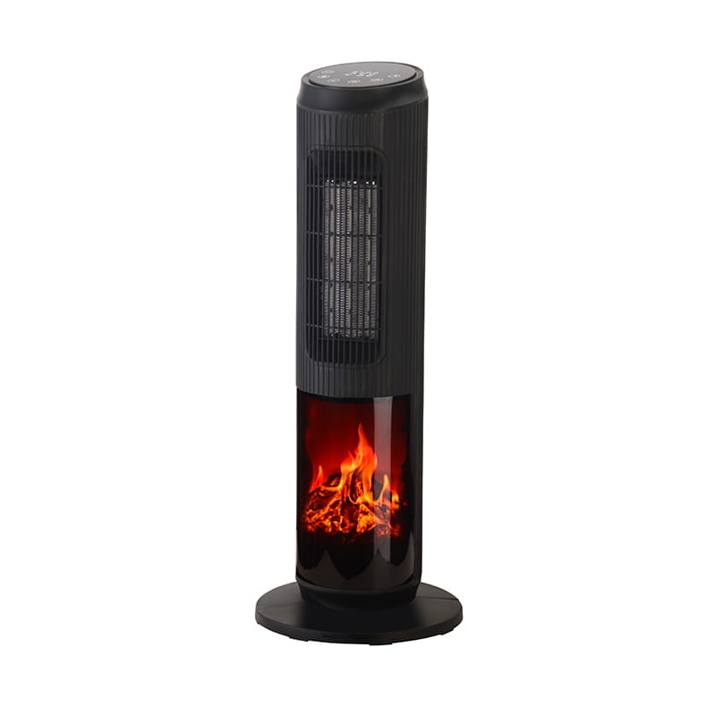 3D Flame Electric Ceramic Tower Heater med fjernbetjening